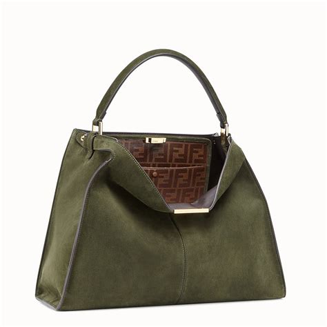 fendi peekaboo green suede